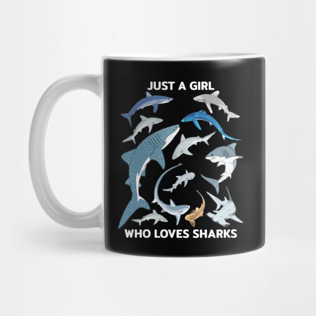 Just a girl who loves sharks by NicGrayTees